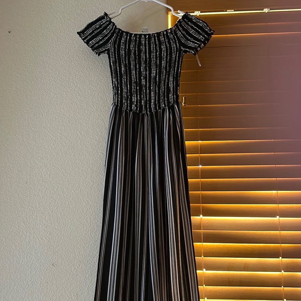 cute black and white romper